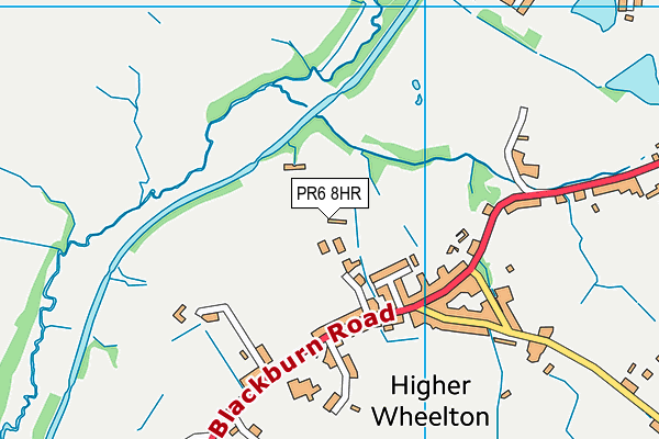 PR6 8HR map - OS VectorMap District (Ordnance Survey)