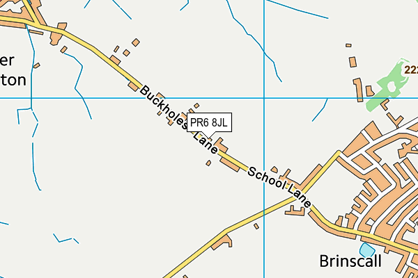 PR6 8JL map - OS VectorMap District (Ordnance Survey)