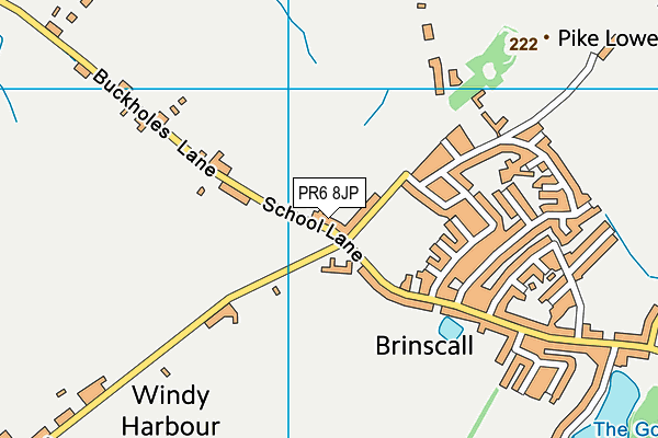 PR6 8JP map - OS VectorMap District (Ordnance Survey)