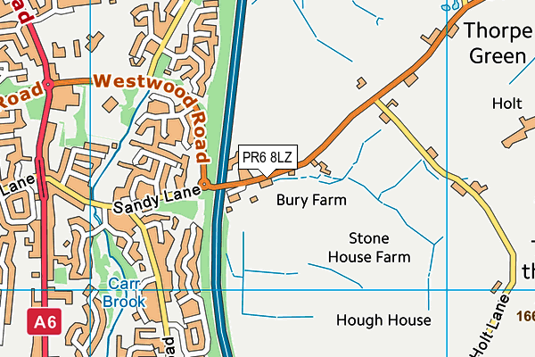 PR6 8LZ map - OS VectorMap District (Ordnance Survey)