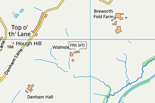 PR6 8PD map - OS VectorMap District (Ordnance Survey)