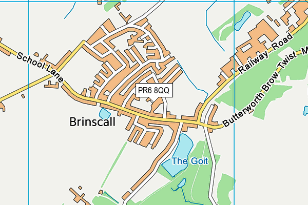 PR6 8QQ map - OS VectorMap District (Ordnance Survey)