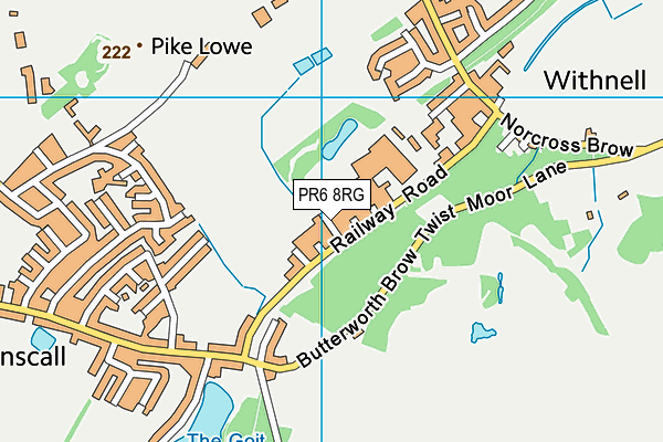 PR6 8RG map - OS VectorMap District (Ordnance Survey)