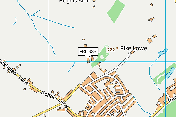 PR6 8SR map - OS VectorMap District (Ordnance Survey)