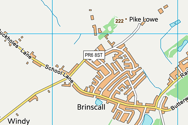 PR6 8ST map - OS VectorMap District (Ordnance Survey)