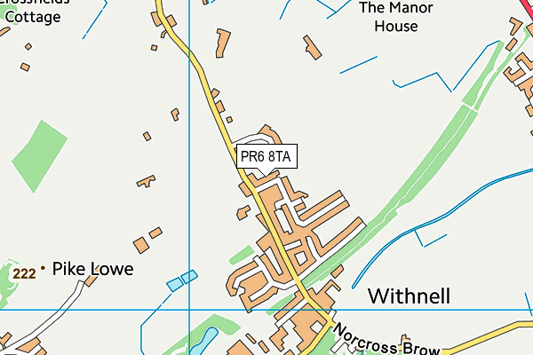 PR6 8TA map - OS VectorMap District (Ordnance Survey)