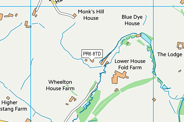 PR6 8TD map - OS VectorMap District (Ordnance Survey)