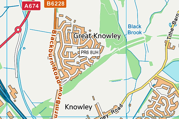 PR6 8UH map - OS VectorMap District (Ordnance Survey)