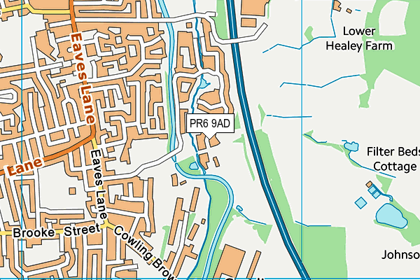 PR6 9AD map - OS VectorMap District (Ordnance Survey)