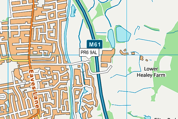 PR6 9AL map - OS VectorMap District (Ordnance Survey)