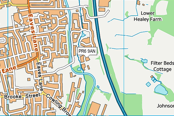 PR6 9AN map - OS VectorMap District (Ordnance Survey)