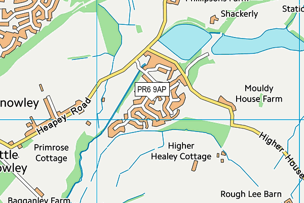 PR6 9AP map - OS VectorMap District (Ordnance Survey)