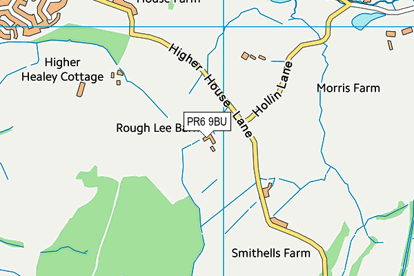 PR6 9BU map - OS VectorMap District (Ordnance Survey)