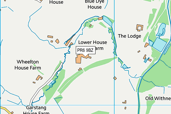 PR6 9BZ map - OS VectorMap District (Ordnance Survey)