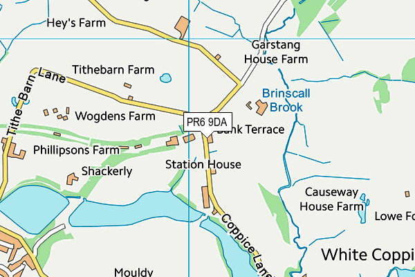 PR6 9DA map - OS VectorMap District (Ordnance Survey)