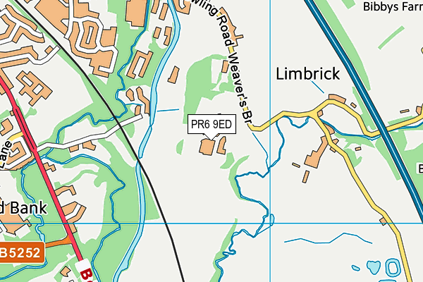 PR6 9ED map - OS VectorMap District (Ordnance Survey)