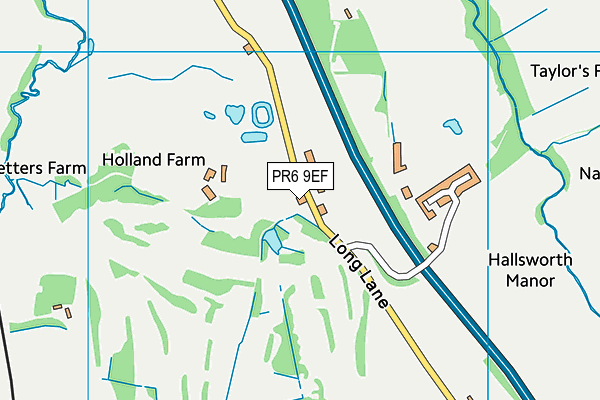PR6 9EF map - OS VectorMap District (Ordnance Survey)