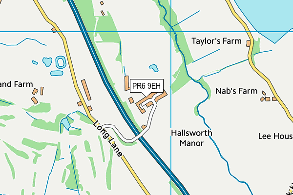 PR6 9EH map - OS VectorMap District (Ordnance Survey)