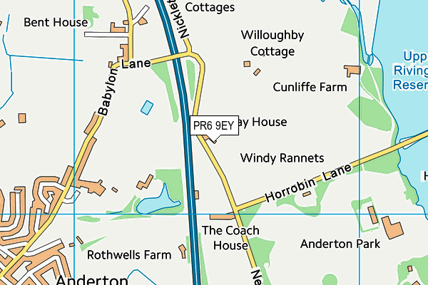 PR6 9EY map - OS VectorMap District (Ordnance Survey)