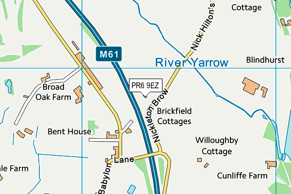 PR6 9EZ map - OS VectorMap District (Ordnance Survey)