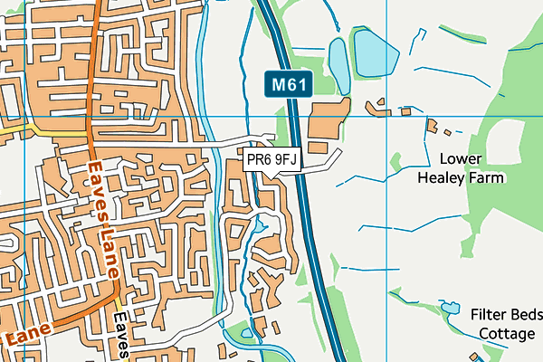 PR6 9FJ map - OS VectorMap District (Ordnance Survey)