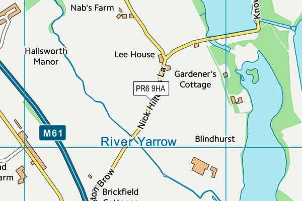 PR6 9HA map - OS VectorMap District (Ordnance Survey)