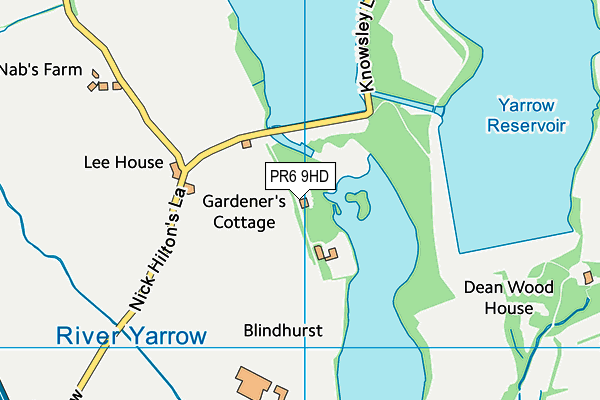 PR6 9HD map - OS VectorMap District (Ordnance Survey)