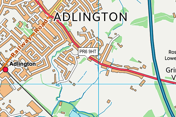 PR6 9HT map - OS VectorMap District (Ordnance Survey)