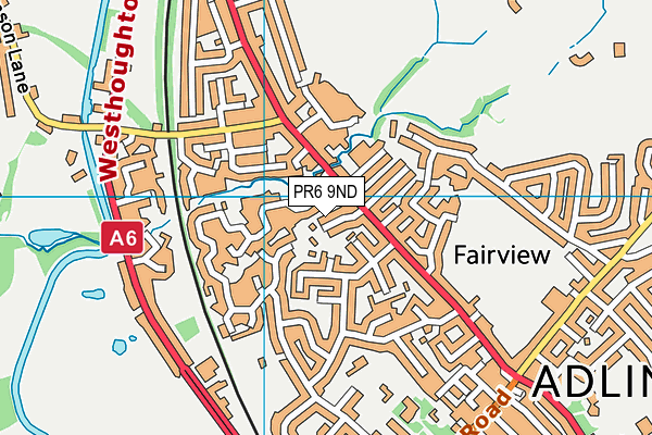 PR6 9ND map - OS VectorMap District (Ordnance Survey)