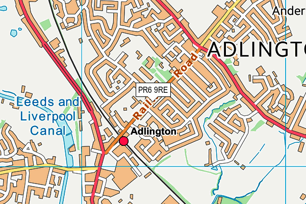 PR6 9RE map - OS VectorMap District (Ordnance Survey)