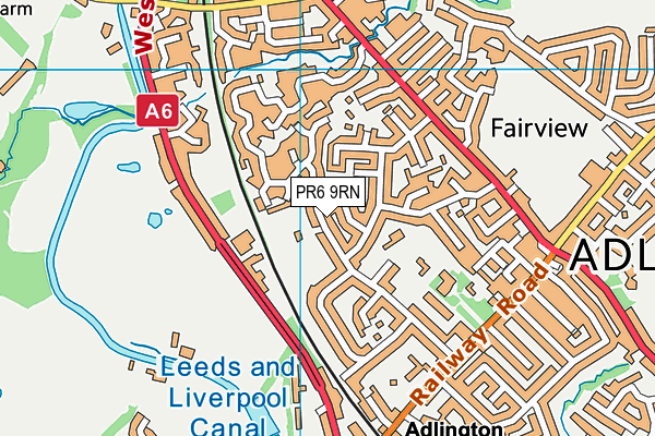 Fairview map (PR6 9RN) - OS VectorMap District (Ordnance Survey)