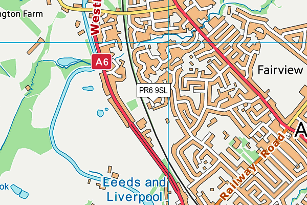 PR6 9SL map - OS VectorMap District (Ordnance Survey)