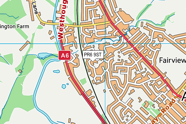 PR6 9ST map - OS VectorMap District (Ordnance Survey)