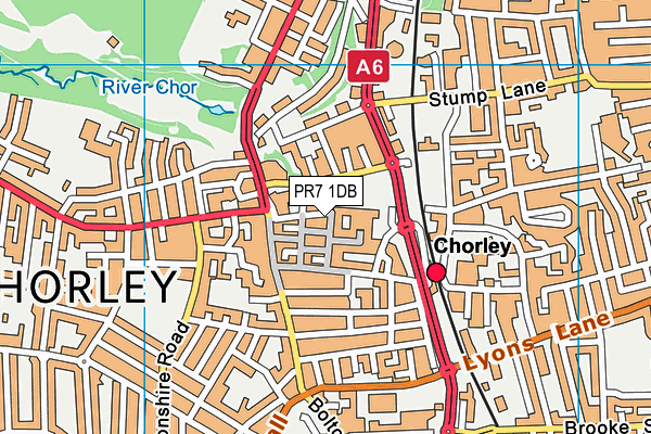 Anytime Fitness (Chorley) map (PR7 1DB) - OS VectorMap District (Ordnance Survey)
