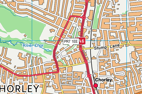 PR7 1EE map - OS VectorMap District (Ordnance Survey)