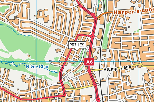 PR7 1ES map - OS VectorMap District (Ordnance Survey)