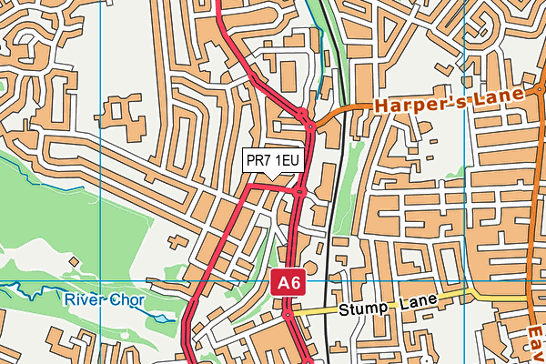 PR7 1EU map - OS VectorMap District (Ordnance Survey)