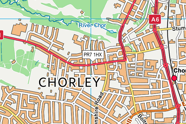 PR7 1HX map - OS VectorMap District (Ordnance Survey)