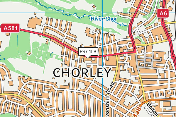 PR7 1LB map - OS VectorMap District (Ordnance Survey)