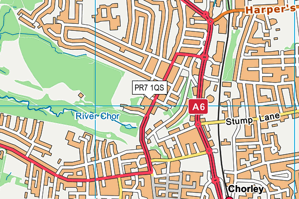 Astley Park Fitness Centre (Closed) map (PR7 1QS) - OS VectorMap District (Ordnance Survey)