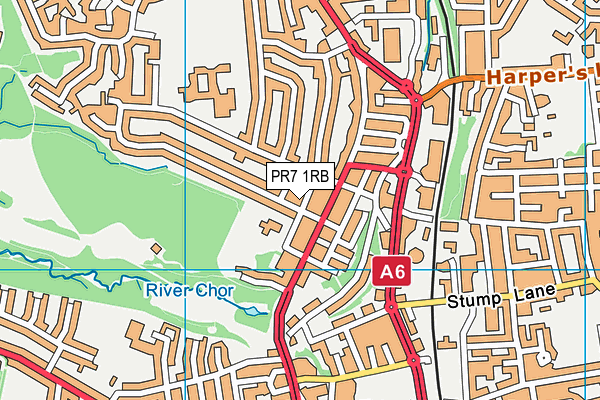 St Laurences C Of E Primary School map (PR7 1RB) - OS VectorMap District (Ordnance Survey)