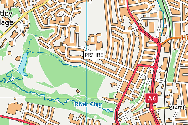 PR7 1RE map - OS VectorMap District (Ordnance Survey)