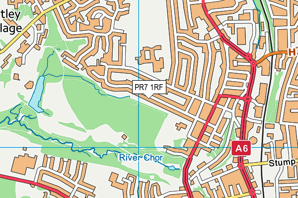 PR7 1RF map - OS VectorMap District (Ordnance Survey)