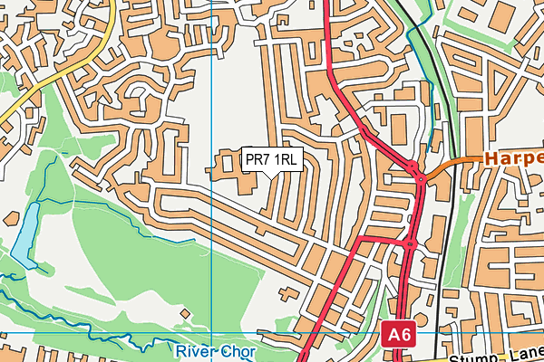 PR7 1RL map - OS VectorMap District (Ordnance Survey)