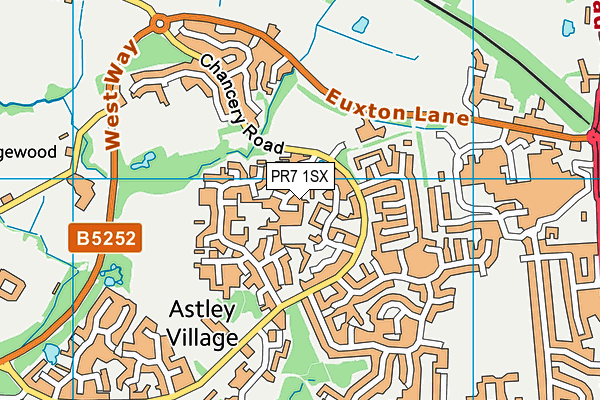 PR7 1SX map - OS VectorMap District (Ordnance Survey)