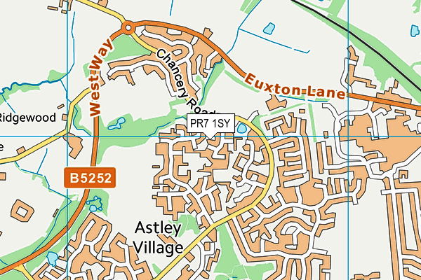 PR7 1SY map - OS VectorMap District (Ordnance Survey)