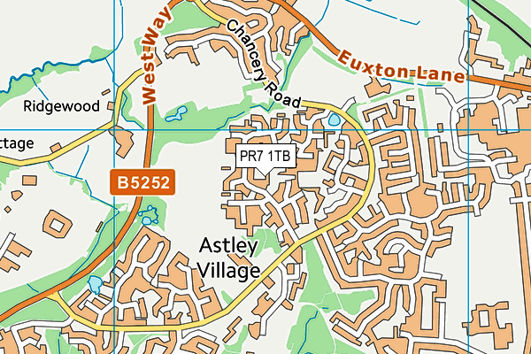PR7 1TB map - OS VectorMap District (Ordnance Survey)
