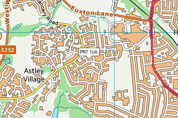 PR7 1UA map - OS VectorMap District (Ordnance Survey)