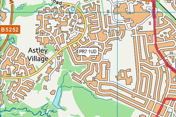 PR7 1UD map - OS VectorMap District (Ordnance Survey)