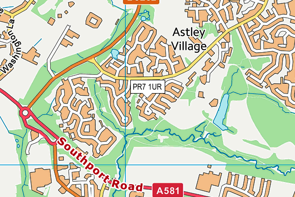 PR7 1UR map - OS VectorMap District (Ordnance Survey)